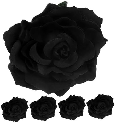 Healeved 10pièces Broche Fleur De Épingles à Cheveux Roses Pour Mariage Accessoire Élégant Pour Robe De Mariée Et Costume Du Marié Noir