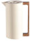 Pichet Isotherme Thermos, Carafe à Café Thermique Acier Inoxydable, Avec Poignée En Bois Et Bouton-poussoir De Sécurité Simple, Pour La Maison, L'hôtel, Le Bureau (Beige,1.5L)