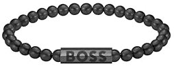 BOSS Jewelry Armband mit Schmuckperlen für Herren Kollektion SPHERE mit Schwarzer Ionenbeschichtung (IP) - 1580659M