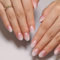 24 Stück Weihnachten Press On Nails zum Aufkleben - Rosa Gradient Künstliche Nägel mit Schneeflocke - Christmas False Nails für Damen und Frauen (Pink Gradient with Snow)