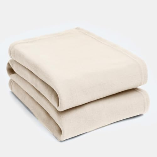 Dreamscene 10 x Joblot Fleece Throw Blankets, Camping Wholesale Super Soft Warm Fluffy Blankets For Bedroom Lightweight Cosy Fleece Throw Comfy Sofa Throw Blanket, Natural-200x240cm