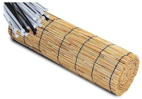 Panneaux brise-vue pour décoration de jardin, cour, terrasse et extérieur, panneaux de 1,2 m de haut avec lattes de 0,9 m, rouleau de 1,2 x 8 m