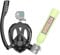 SMACO Schnorchelmaske Vollmaske Tauchmaske Vollgesichtsmaske Anti-Fog Anti-Leck 180 Panorama Weitblick Tauchermaske Schnorchel Vollmaske mit Kameraposition für Kinder und Erwachsene K2