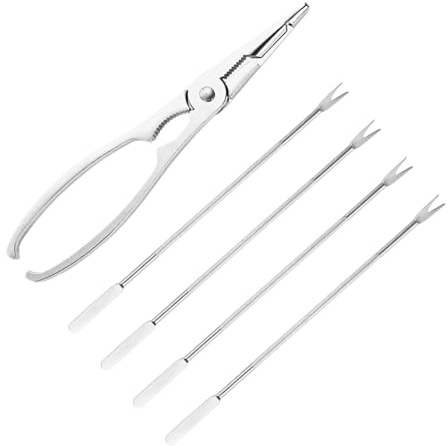 LAPYAPPE 1ensemble Outils Inoxydable pour Fruits De Mer Comprenant Pinces à Homard Et Fourchettes à Crabe pour Déguster Crabes Langoustines Et Coquillages