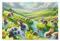 Osterhasen-Wiesen-Puzzle, stabile 2 mm Puzzleteile, lustiges Puzzle für Erwachsene, fertige Größe 74,9 x 50 cm
