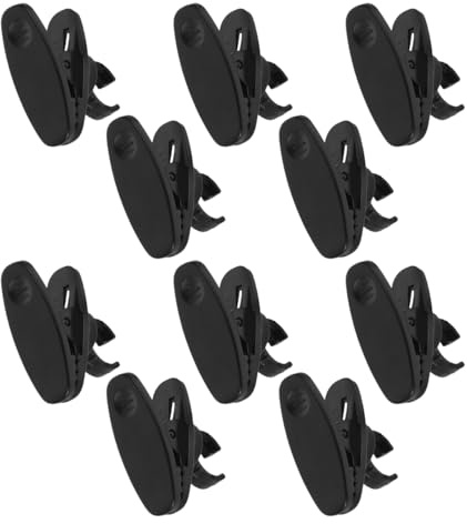 BESPORTBLE 10pcs Mic Clip Rotatable Microphone Clip Holder for Shirt Lapel Mic for Podcast Interviews Stage Performance Live Events Easy Attach and Detach