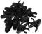 BESPORTBLE 10pcs Black Clip-on Microphone Holder 10mm Lapel Mic Clip for Shirts Rotatable Mic for Podcast and Live Events