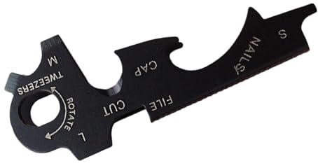 Kompakte Outdoor Gadget Lineal Wrarkes Vielseitiges Überlebenswerkzeug Schlüsselanhänger Für Campingausflug Und Tägliche Aufgaben Kompaktfischer/Wanderwerkzeug