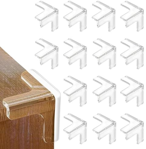 HoneyHolly Kantenschutz Baby Eckenschutz Baby Eckenschutz Kantenschutz Selbstklebend Transparent kindersicherung Tischkantenschutz Eckschutzkanten Baby Mit Verbessertem Superkleber 14 Stücks