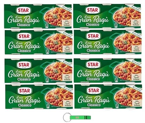 Il Mio Gran Ragù Star Classico, N.1 in Italien, tomatensauce 8x (3x 100g) sauce Tomatensuppe, Fleisch und Tomatensauce + Beni Culinari Kostenloser Schlüsselanhänger