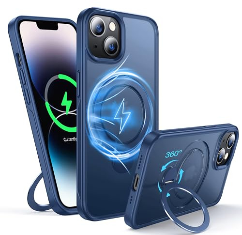 FNDMIL 360° Spin Magnetic Ring for iPhone 14 Plus/15 Plus Case with MagSafe