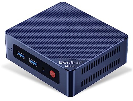 Beelink Mini PC mit Alder Lake N95 (Bis zu 3.4 GHz), 12 GB LPDDR5 RAM, 512 GB SSD, MINI S12 Computer Support Dualer HDMI, 2.5G LAN, WLAN, Bluetooth, USB3.2