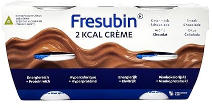 Fresubin 2 KCAL Creme Schokolade 4x125g - Hochkalorische Creme zum Löffeln von Fresenius Kabi mit Schokoladen Geschmack, 250 kcal pro Becher (125 g (4er Pack), glutenfrei, laktosearm