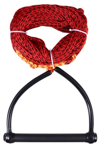 OSOLADY Schwarzes 1 Stück Wasserskiseil aus Nylon mit Griff UV Beständig und Leicht für Wakeboard Kneeboard und Slalom Wasserski Am Boot Zufällige Farbe