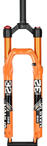 WIQUYBML Forcella Ammortizzata ad Aria per Bici da 26, 27,5 e 29 Pollici, Escursione di 100 mm, Tubo Dritto da 1-1/8, Blocco Manuale, Freno a Disco, sgancio rapido, MTB Anteriore da 9 mm,