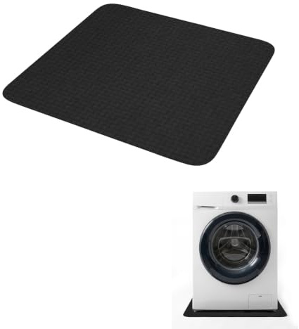 Solyxis 2 Pièces Tapis de Machine à Laver 60 x 60 cm | Antidérapant pour Protection du Sol, Léger, Imperméable, Anti-vibrations, 2,5 mm, Réutilisable, pour Machine à Laver