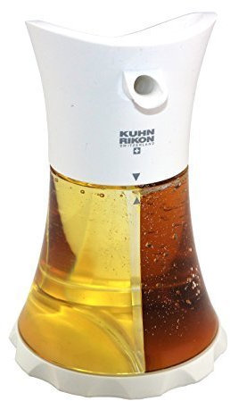KUHN RIKON Öl/Essig Spender Weiß, einfache und stylische Aufbewahrung! mit Zwei getrennten Bereichen individuell befüllbar!