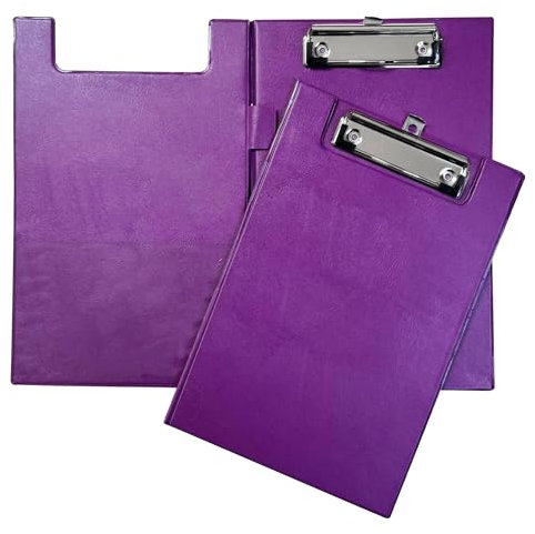 A5 violett Klemmbrett mit Stiftehalter