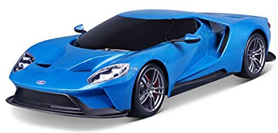 Maisto Tech R/C Ford GT: Ferngesteuertes Auto, 2,4 GHz Frequenz, mit Pro Style-Fernbedienung, ab 8 Jahren, 56 cm, blau (582136)