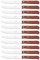 Arcos Serie Latina Caja 12 uds Cuchillo universal de cocina, Hoja serrada de Acero Inoxidable NITRUM de 130 mm, Mango de Madera comprimida Color marrón (12 UDS)
