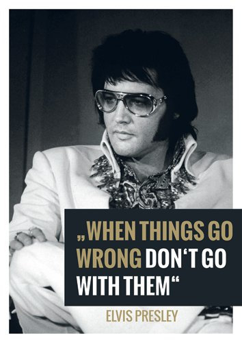 10er-Pack: Postkarte A6 +++ LUSTIG von modern times +++ ELVIS PRESLEY WHEN THINGS GO WRONG +++ MODERN TIMES © 2018 ABG EPE IP LLC elvis.com