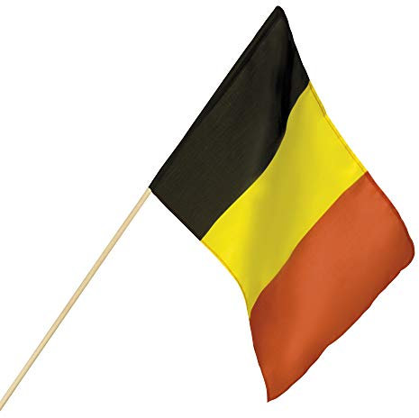 1 Flagge * Belgien * in Schwarz-Gelb-Rot als Dekoration für eine Länderparty | Fahne Mottoparty Deko Belgium Nation EM WM Eurovision Song Contest