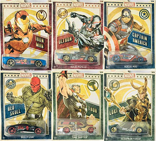 Hot Wheels Marvel Set 6 Modellautos Avengers 2019 1:64 Mattel GDG83