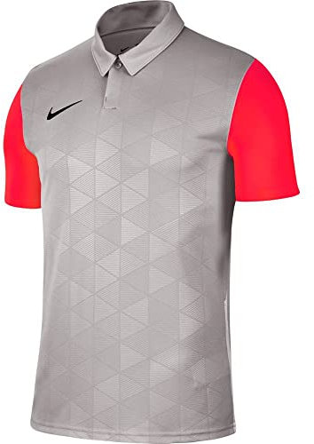 Nike Herren Trophy IV Poloshirt, Pewter Grey/Bright Crimson/Black, M