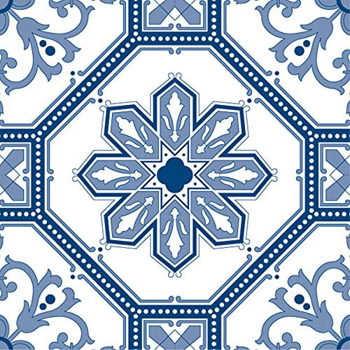 Poromoro Spanische portugiesische Azulejo-Art-Schale und Stock-Fliesen-Aufkleber-Satz von 16 PC (3.9 29)