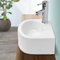 ECD Germany Waschbecken aus Keramik in Weiß 355x255x130 mm, Hahnloch rechts, Abgerundete Aufsatzbecken Aufsatzwaschbecken Handwaschbecken Aufsatzwaschtisch Badezimmer Waschtisch Waschschale Waschplatz