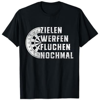 Lustig Zielen Werfen Fluchen Nochmal Dart Geschenkidee T-Shirt