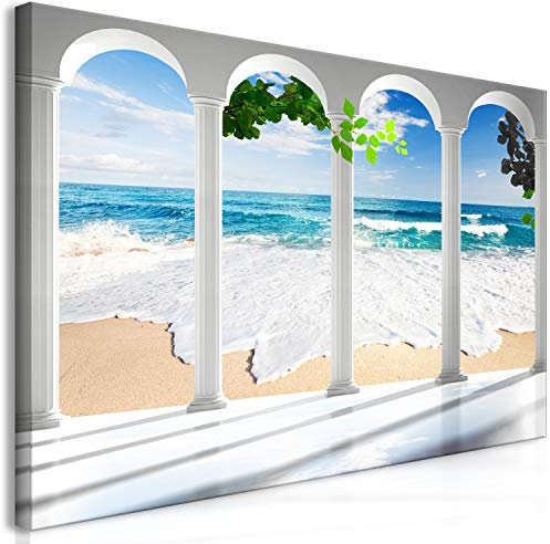 murando Wandbild Mega XXXL Fensterblick Einteiliger XXL-Format Kunstdruck zur Selbstmontage Leinwandbilder moderne Bilder DIY Wanddekoration Wohnung Deko Meer Landschaft
