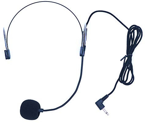 ANCLLO Schwarz Professionelles Headset-Mikrofon, Kompatibel Mit Kabellosem System, Omnidirektionales Mikrofon, Super Leicht Mikrofon Für Joggen