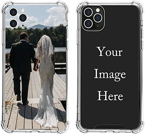 Personalised Phone Case for iPhone 16 15 14 13 12 11 Pro Max X XR XS Max 6 6S 7 8 Plus SE 2020, Make Your Own Phone Case Soft TPU Bumper Cover, Shock Absorbing Transparent