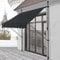 pro.tec Klemmmarkise Stem Markise ohne Bohren 150 x 120 x 220-309 cm Balkonmarkise mit Handkurbel Sonnenschutz Stahlgestell Schwarz