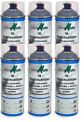 COLORMATIC 6X 1K Dickschichtfüller Acryl Spot& Teilelackierung Hellgrau 400Ml