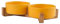 Bowls for Dogs and Cats Ceramic Bowls Raised with Bamboo Holders Ceramic Raised Bowls with Wooden Holders (DOUBLE 13.5 CM, YELLOW)
