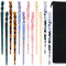 12 Pieces Acetate Hair Sticks Hair Chopsticks Tortoise Shell Hairpin Leopard Print Shell Hair Pins Vintage Chinese Hair Chopstick Hair Styling Accessories for Women, 6 Style(Fresh Pattern)