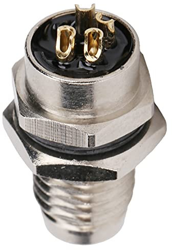 Conector de aviación M8-F1-P4 Enchufe de 4 pines macho hembra Tipo de tornillo Panel Adaptador de conector de aviación de metal Toma de aviación M8