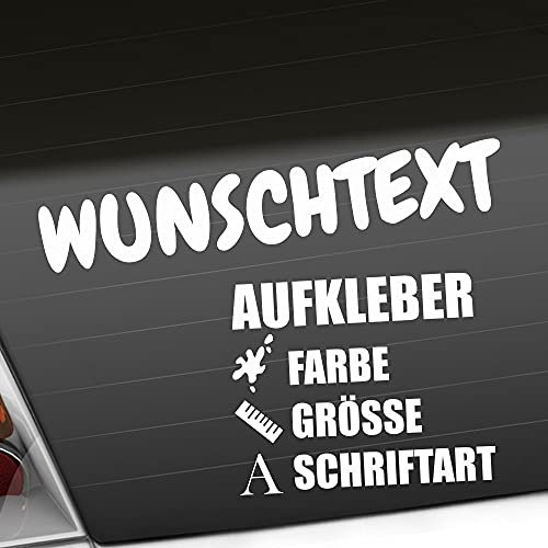 Kiwistar - Autoaufkleber - Wunschtext Aufkleber Buchstaben Zahlen Schriftzug - Namen Spruch selber kleben und gestalten - Aufkleber für Auto Kfz Fahrrad, LKW, Truck Mofa