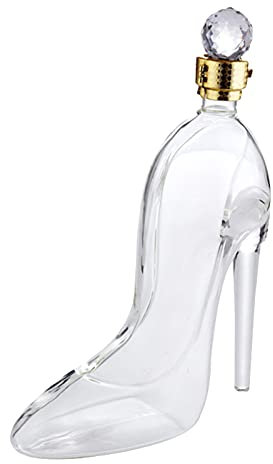 MagiDeal 375 ML Nouveauté Talons Hauts Forme Carafe Cristal Verre Merlot Rhum Bouteille de Vin Distributeur d'alcool