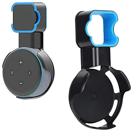 Soporte de Montaje en Pared de Salida para Echo Dot (3.a Generación), Soporte de Salida para Dot Altavoz Inteligent, Gestión de Cables Incorporada, Accesorios de Altavoz Inteligente(Negro)