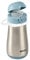 Béaba, Gourde Inox Enfant 2 en 1, Fonction Gourde/Verre, Bouton Push por faciliter l'ouverture, Solide, Sain, Poignées amovibles, Inox Maintien du Froid/Chaud, Bleu Venteux, 350 ml