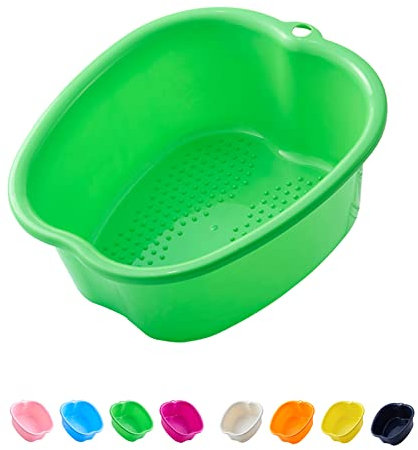 AXLOFO® Grande Bassine Plastique - Spa Bain de Pied Bassin, Baignoire de Soins Des Pieds pour Pédicures/Détox/Massage pour Relaxant, Grand Bol 37cm/14,5 (green)