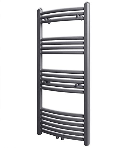 INLIFE Handtuchheizkörper Warmwasser Gebogen Grau 500x1160 mm