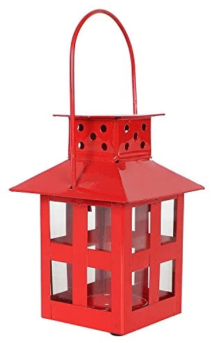 MARRAKESCH Weihnachtslaterne 16cm Rot Laterne Windlicht Skagen für Weihnachten kleine Laternen für draußen