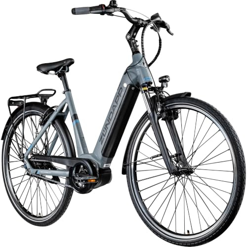 Zündapp X600 E Bike 28Zoll Damen Elektrofahrrad Mittelmotor Nabenschaltung | grau/blau, 50 cm, Citybike mit Rücktrittbremse, Damenfahrrad 155-180 cm