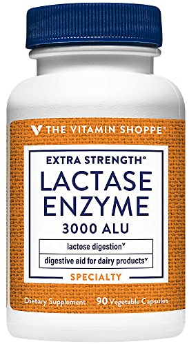 The Vitamin Shoppe Extra Strength Lactase Enzyme Digestive Aid (90 Vegetable Capsules)
