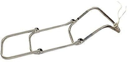 MARINE CITY 304 Grade Stainless Steel 3-Step Folding Ladder with Rope for Marines – Boats – Yachts – Accessory Hardware (Pack of 1)