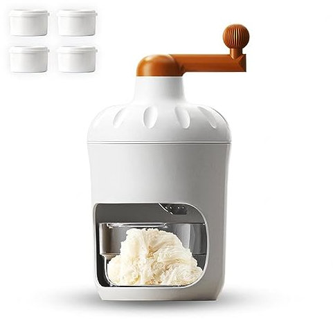 HAZARA Tritaghiaccio per Granite, Viene Fornito con 4 Stampi per Freezer, Granitore Manuale Lama Ispessita,Salva Lavoro, Granitore, per Frullati Fatti in Casa,Cocktail